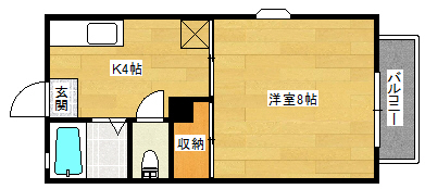 クレアトール高屋　B棟の間取り