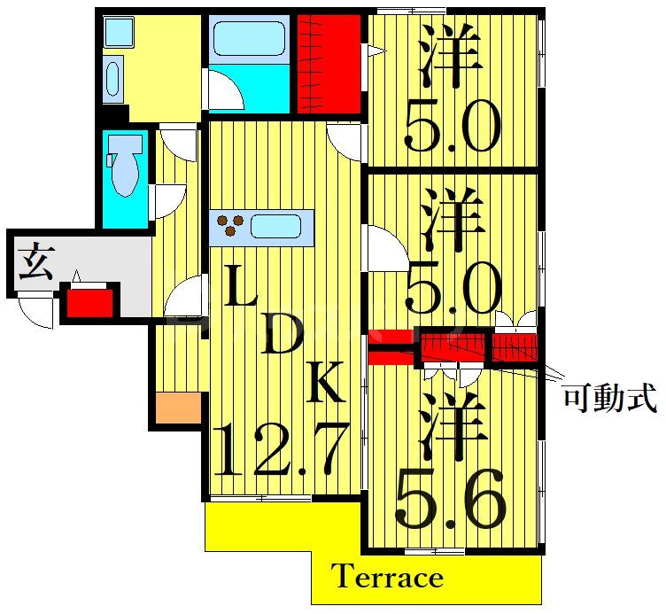 【（仮称）東堀切2丁目メゾンの間取り】