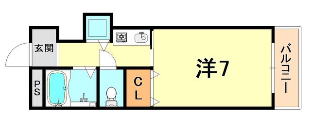 神戸市灘区稗原町のマンションの間取り