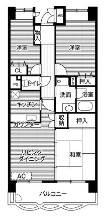 江東区潮見のマンションの間取り