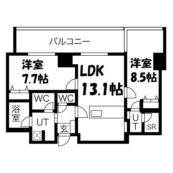 さくらHills NISHIKI Platinum Residenceの間取り