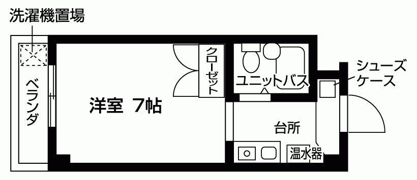 京都市左京区静市市原町のマンションの間取り