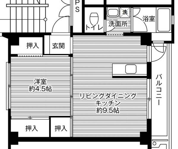 ビレッジハウス林10号棟の間取り