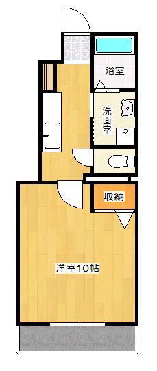 倉敷市玉島長尾のアパートの間取り