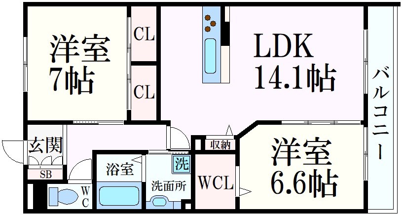 パルナシアン御影の間取り