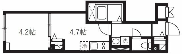 エルファーロ神楽坂IIの間取り