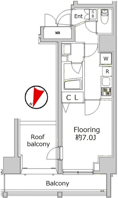 【港区赤坂のマンションの間取り】