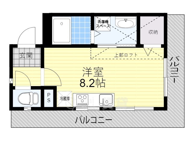 川西市多田桜木のマンションの間取り