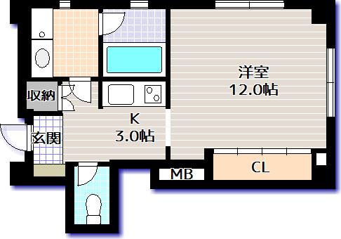 ベルメゾン園山の間取り