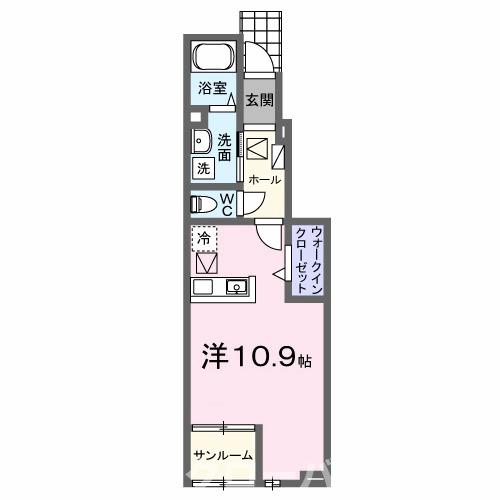 坂出市福江町のアパートの間取り