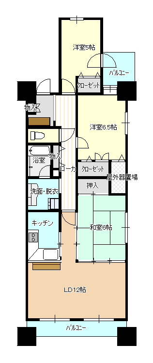 サンヴァーリオ中ノ橋通の間取り