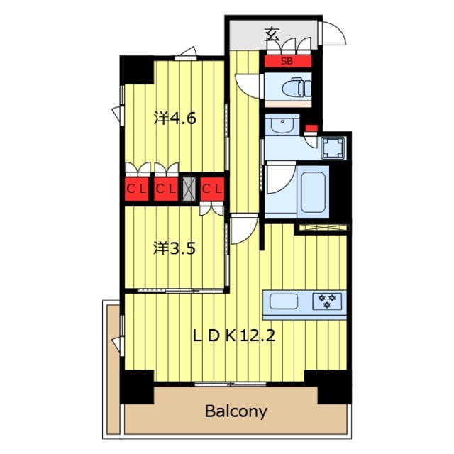 ONE ROOF RESIDENCE NISHINIPPORIの間取り