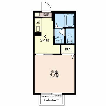 伊勢市竹ケ鼻町のアパートの間取り