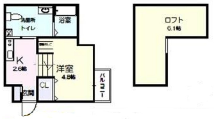 堺市堺区大浜中町のアパートの間取り