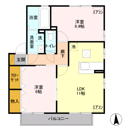 リビングタウン佐久平Aの間取り