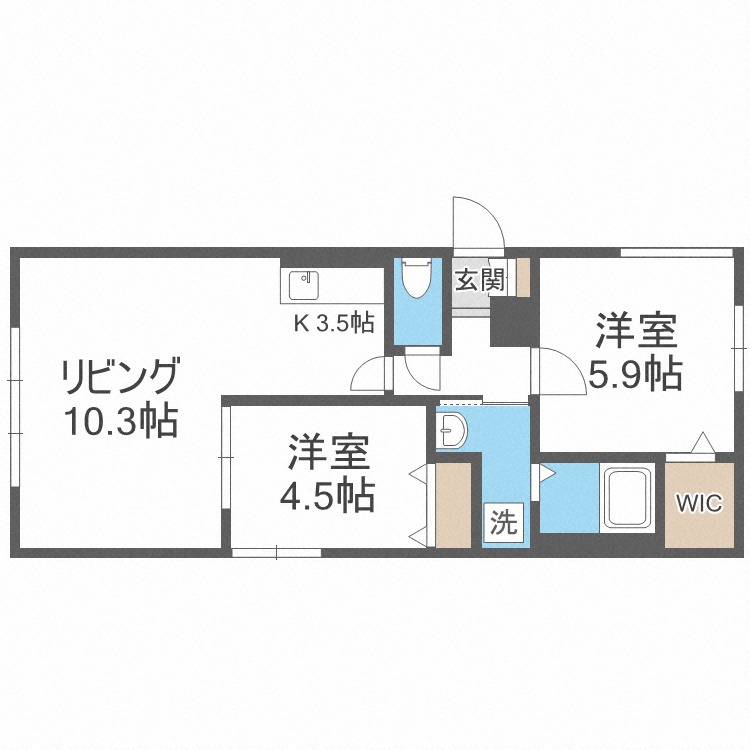 ハウス中の島シュラインの間取り