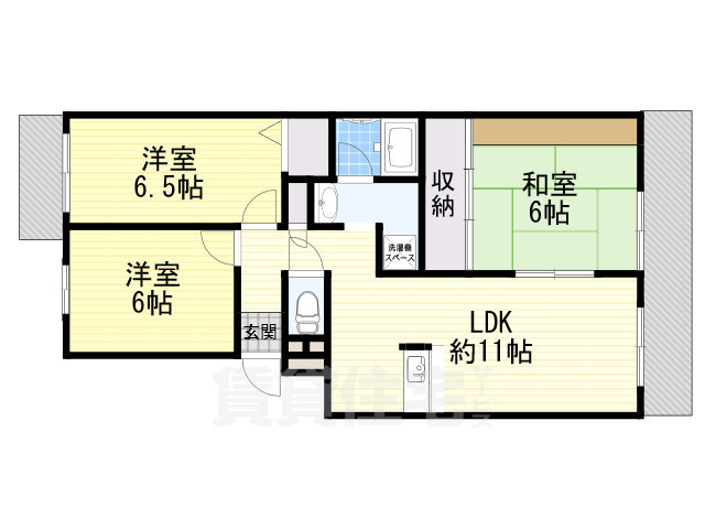 【茨木市天王のマンションの間取り】