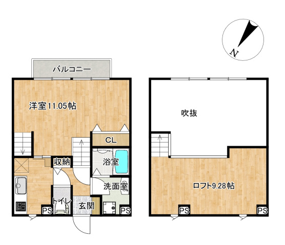 横尾町新築アパートの間取り