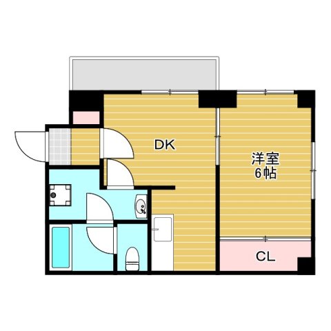 豊中市岡上の町のマンションの間取り