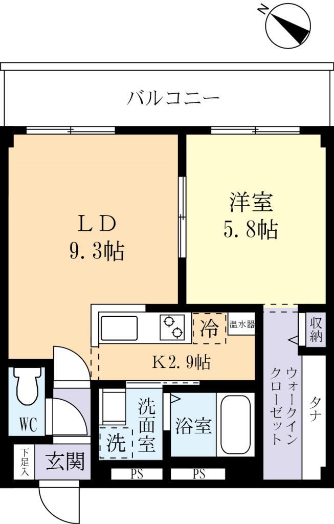 つくば市花畑のマンションの間取り