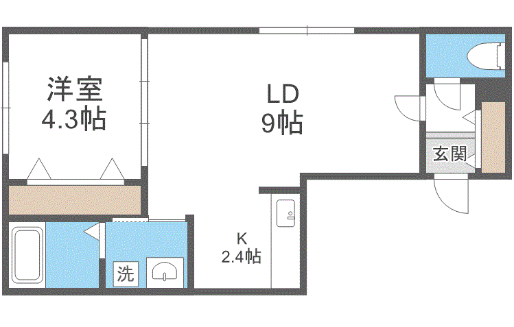 ＬＡ　Ｃｏｎｆｏｒｔｏ厚別の間取り