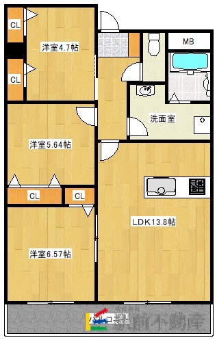 エイトレジデンス筑後野町の間取り