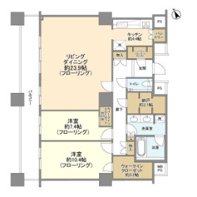 新宿区西新宿のマンションの間取り