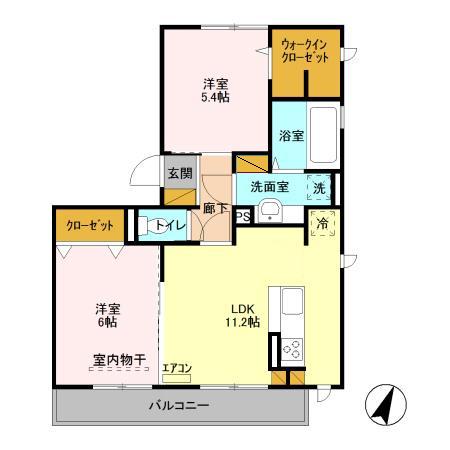 流山市古間木のアパートの間取り