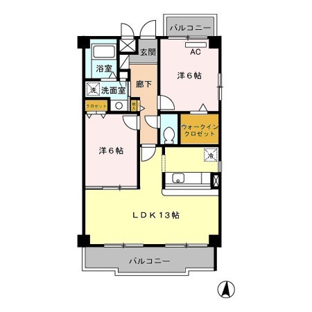 春日井市小野町のマンションの間取り