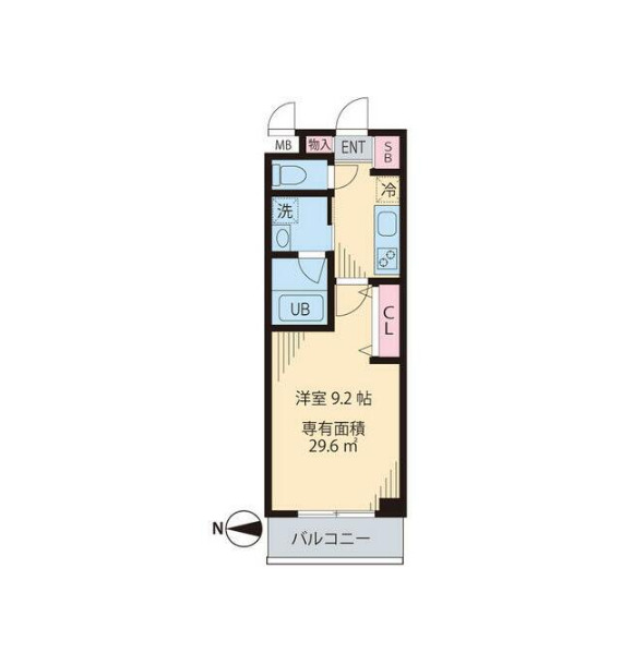 中野区本町のマンションの間取り