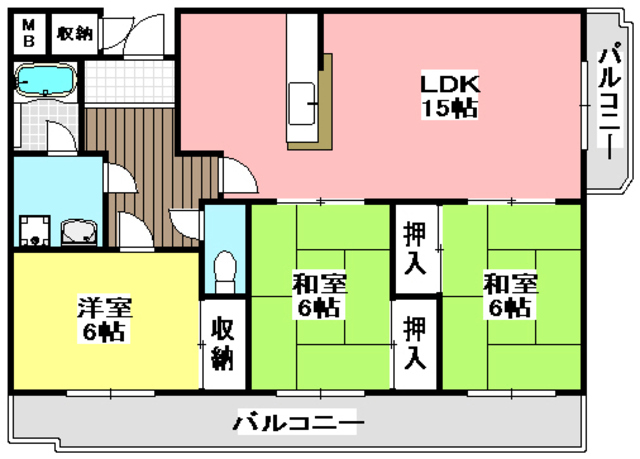 グランドール山口の間取り