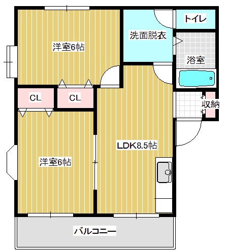 サンティール門松A棟の間取り