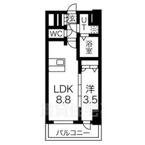 名古屋市昭和区福江のマンションの間取り