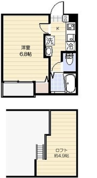 荒川区町屋のアパートの間取り