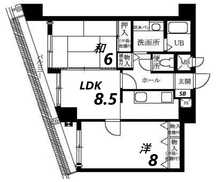 姫路市忍町のマンションの間取り