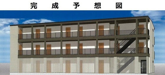 府中町鶴江アパートの建物外観