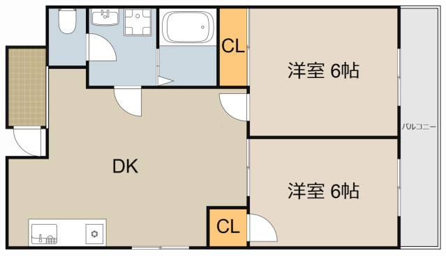 幸福ハイツの間取り