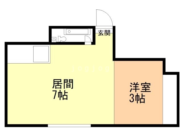 札幌市西区二十四軒四条のアパートの間取り