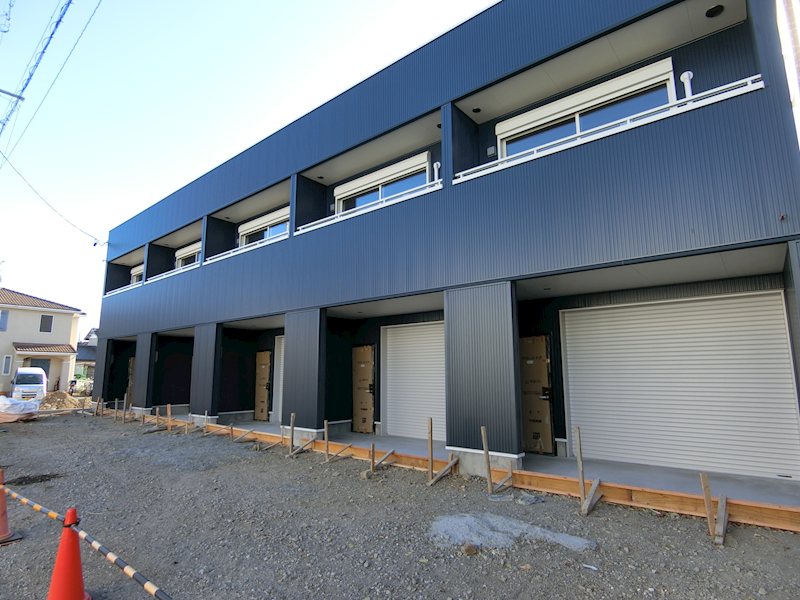 建物外観　建設中の写真です。