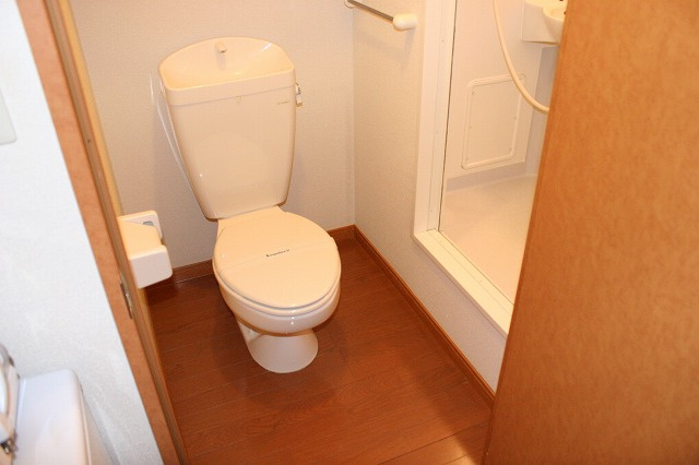 トイレ　落ち着いた色調のトイレです