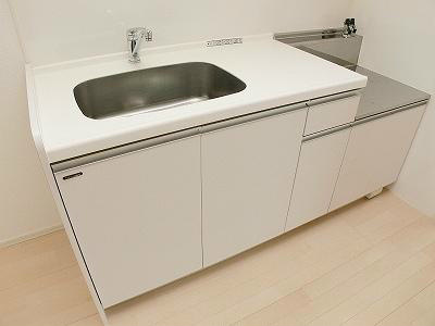 キッチン　2口ガスコンロ設置可能