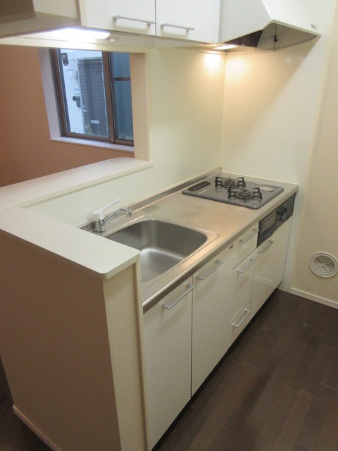 キッチン　★グリル付きガス２口システムキッチン★