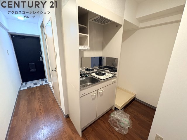 キッチン　収納のある１口キッチンです♪