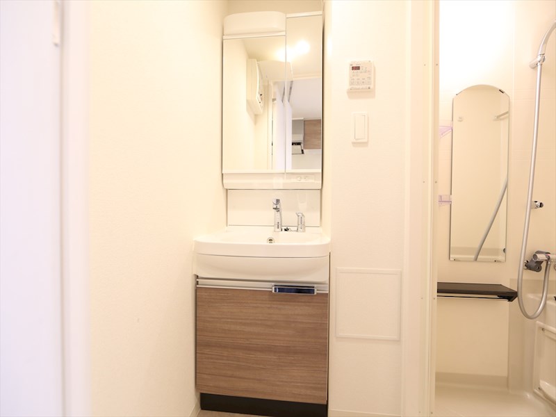 洗面設備　脱衣所　独立洗面台（シャンプードレッサー付）　同仕様写真