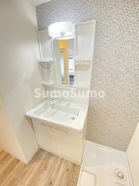 洗面設備　広い洗面スペース