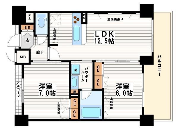 エステムプラザ心斎橋EASTIVブランディアの間取り写真