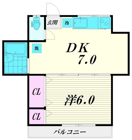 第1大井町ハイツの間取り写真