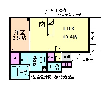 プランドール フクの間取り写真