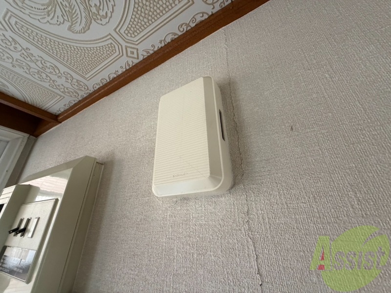 セキュリティ　来客時にはこちらのチャイムで知らせてくれます。