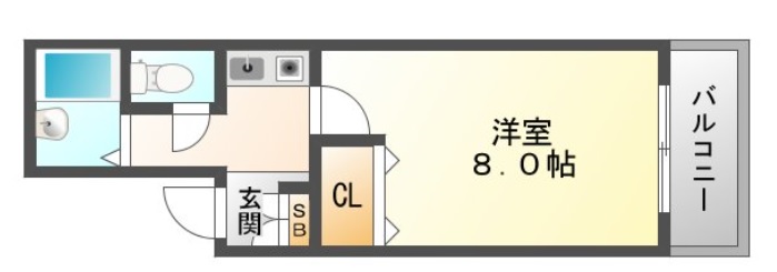 阪急京都線 上新庄駅 徒歩4分 6階建 築28年の間取り写真